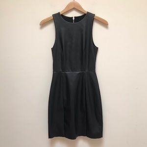 H&M | Sleeveless Faux Leather Sheath Dress